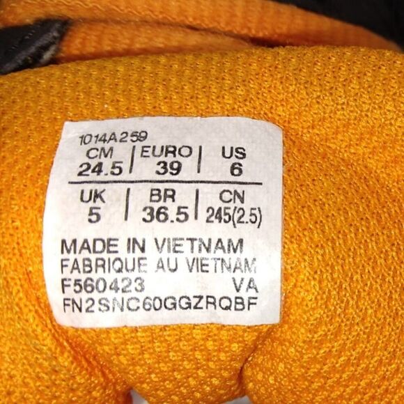 Asics Womens Pre-owned Black & Orange Running Sneakers - sz. 6 - Picture 6 of 6